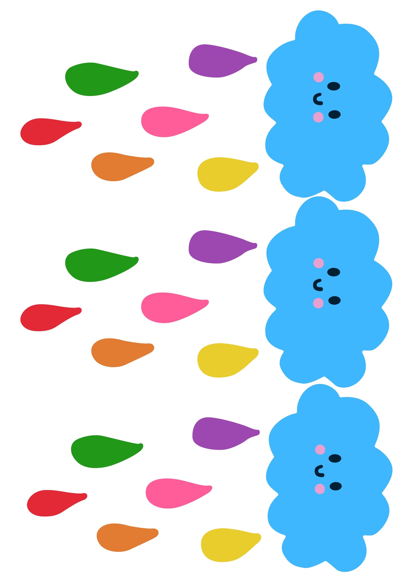 Rainbow rain man decals