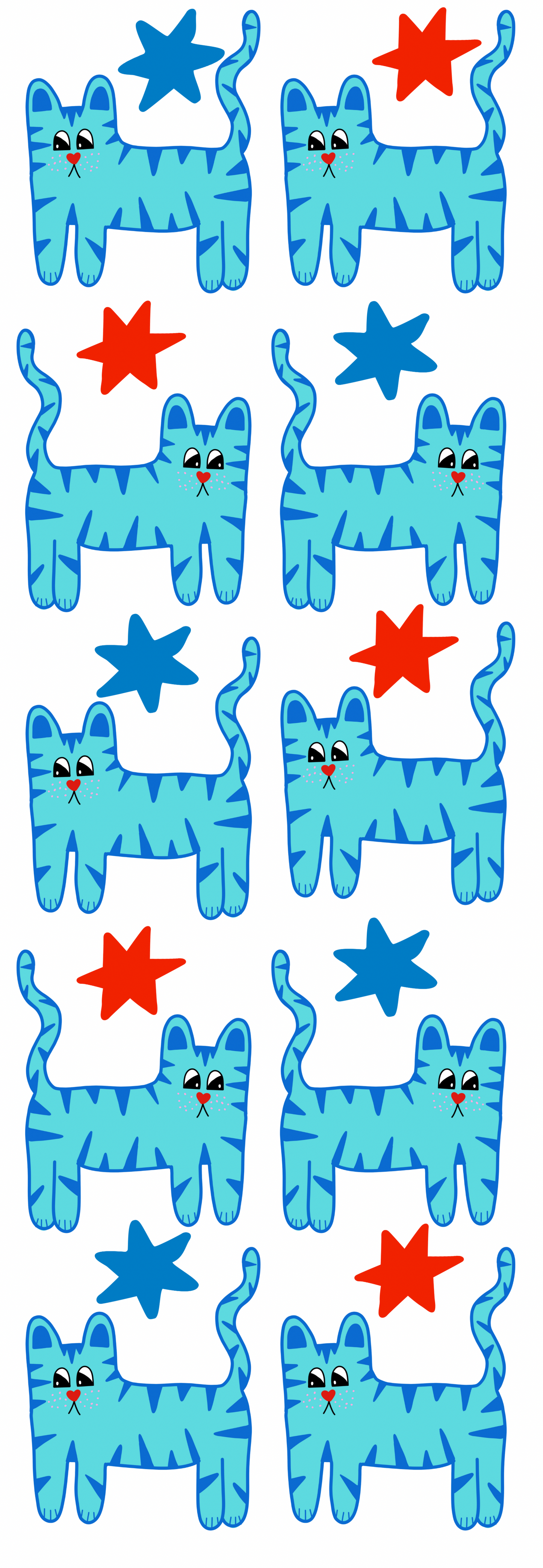 Blue tiger decals