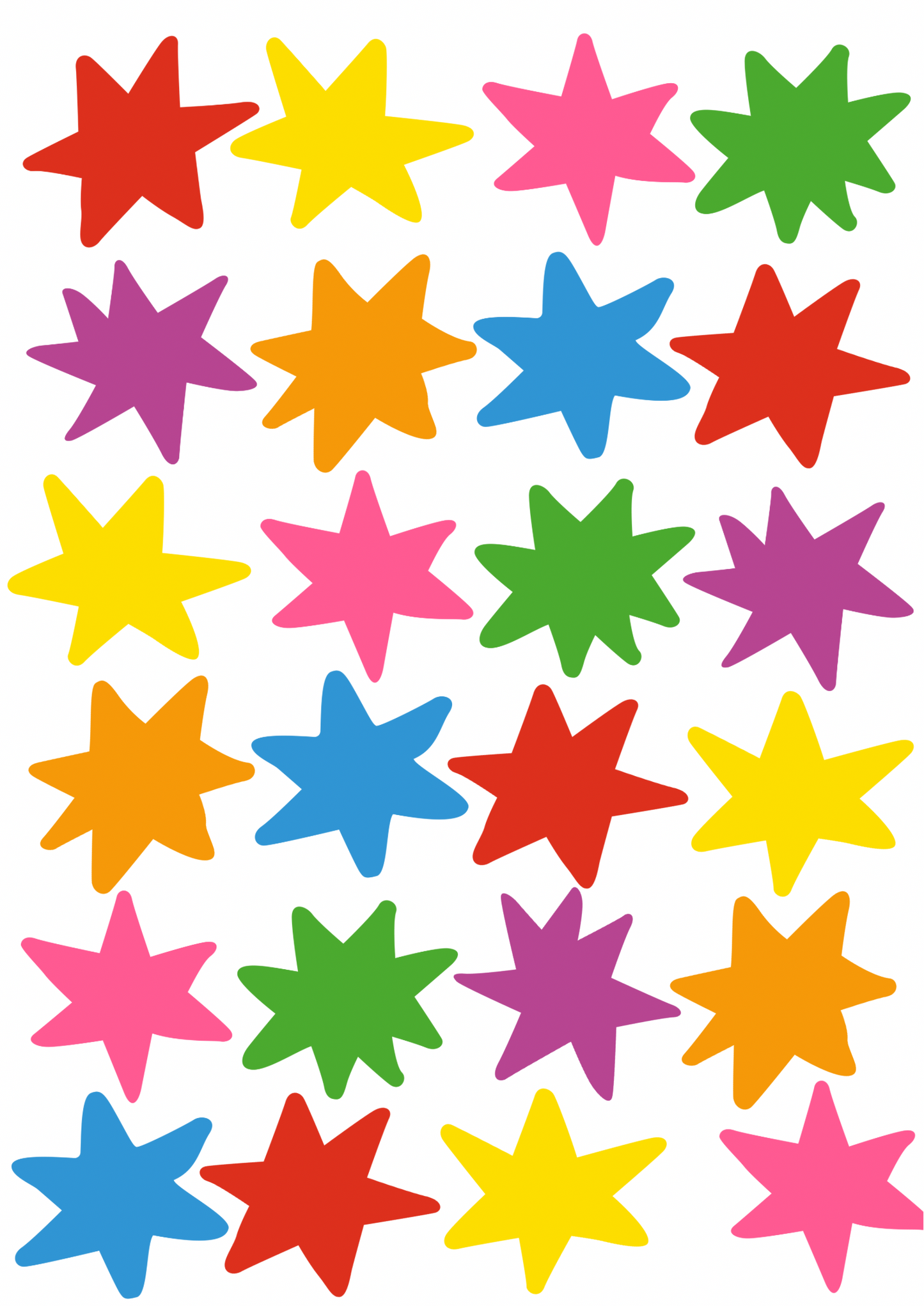 Rainbow star Decals