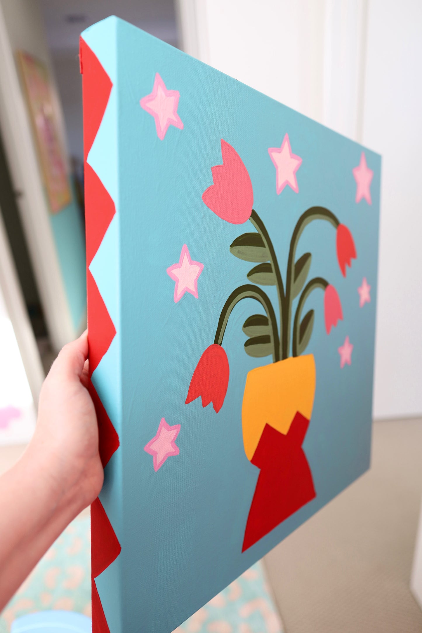 Birthday blooms original artwork