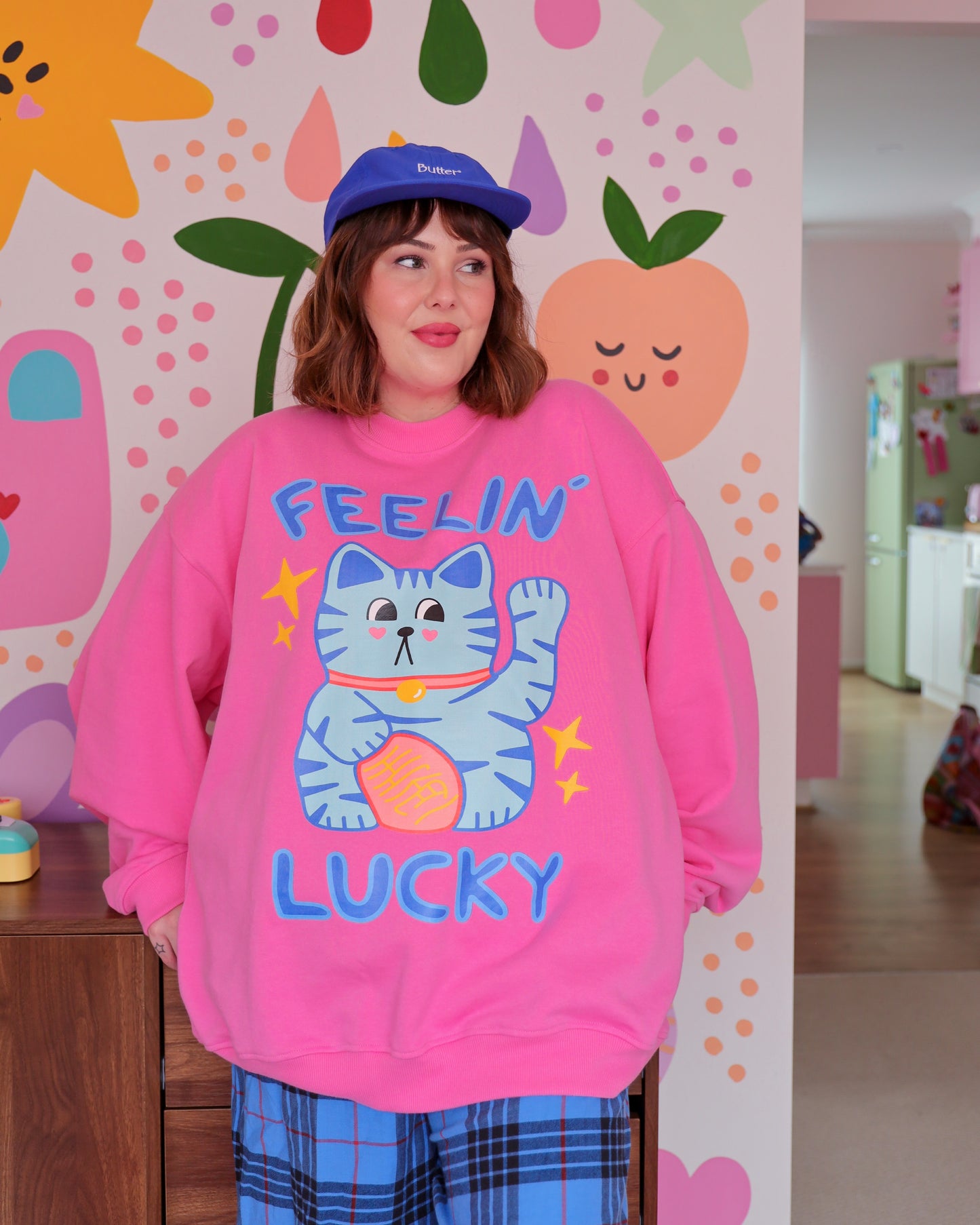 Lucky Cat Crew Sweatshirt