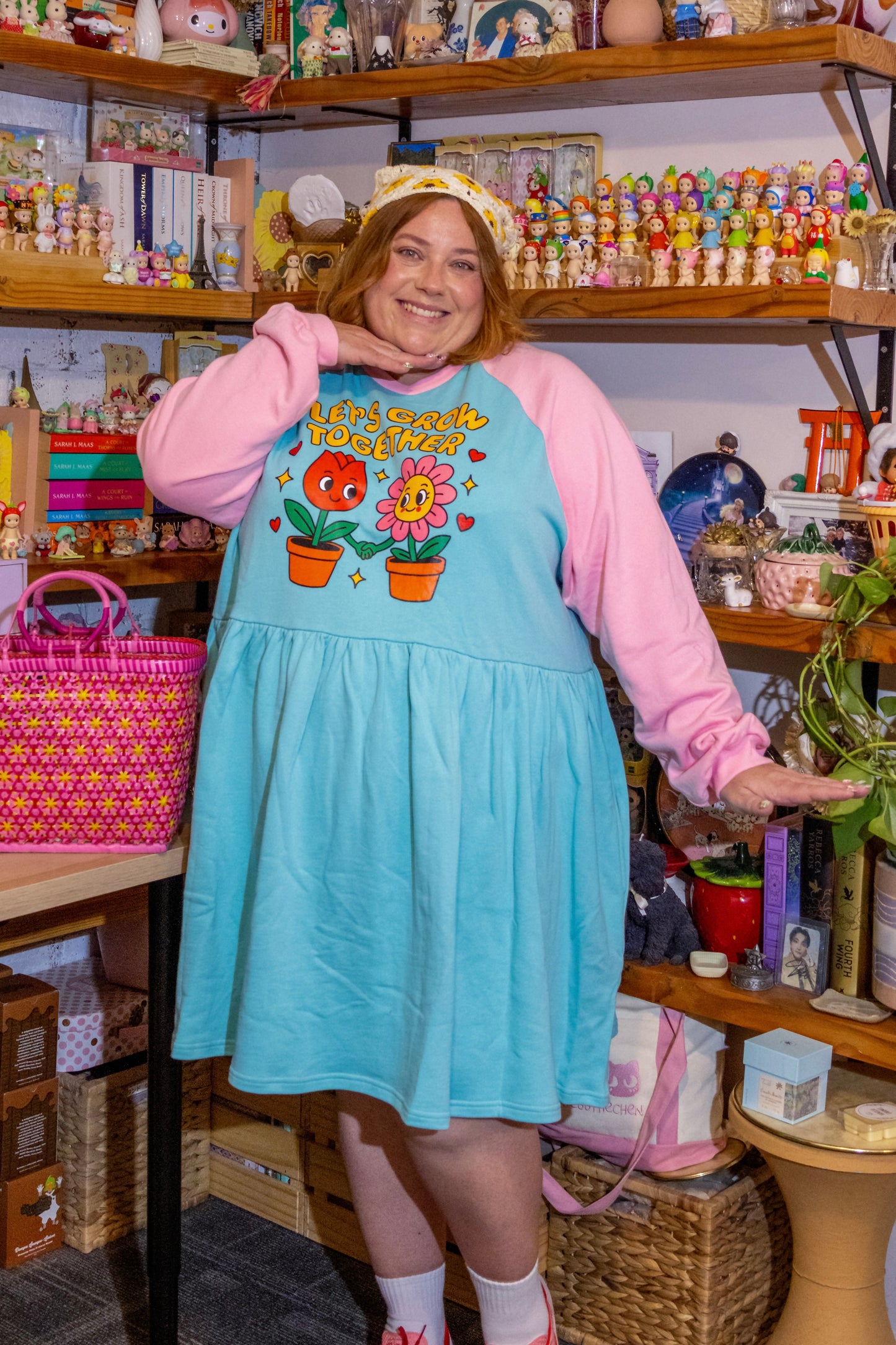 Let's Grow together jumper dress