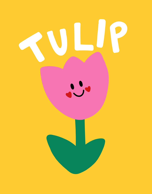 Pink tulip poster