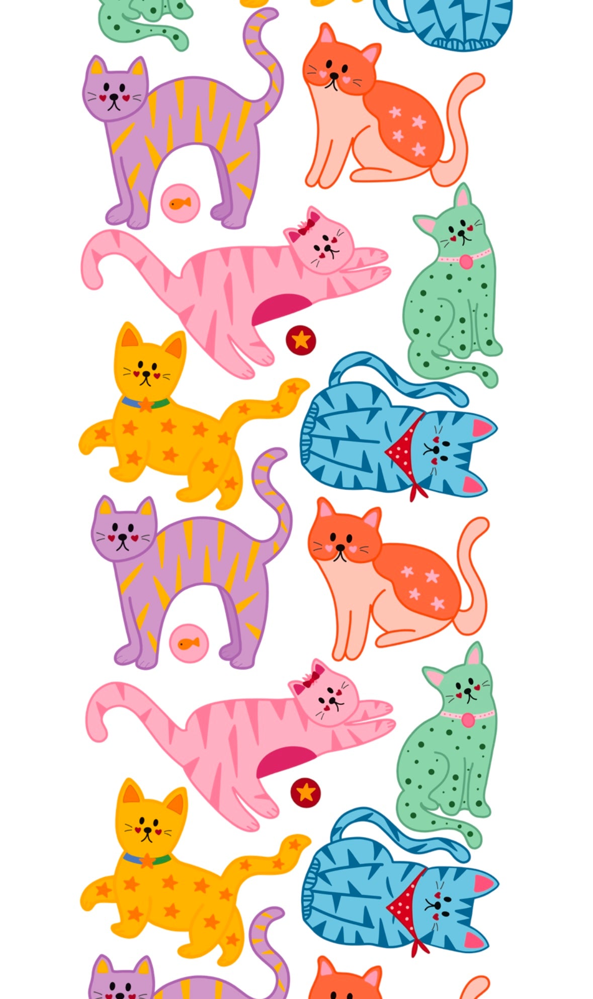 Colourful Cats Decals