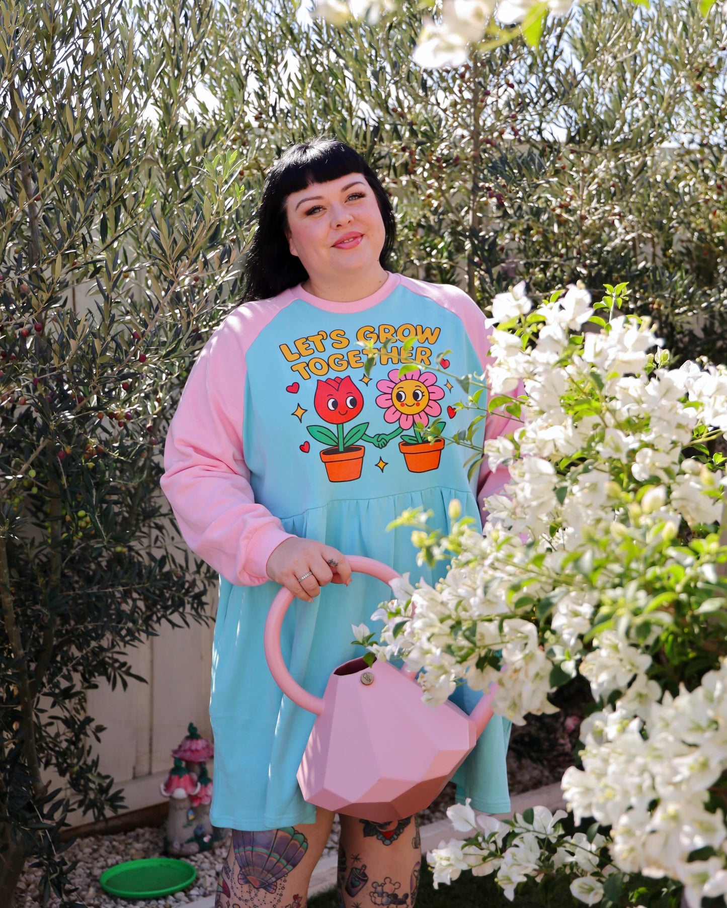 Let's Grow together jumper dress