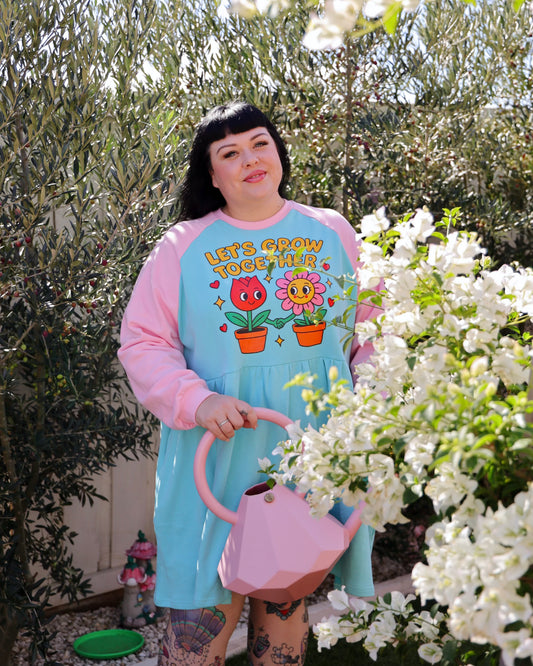 Let's Grow together jumper dress