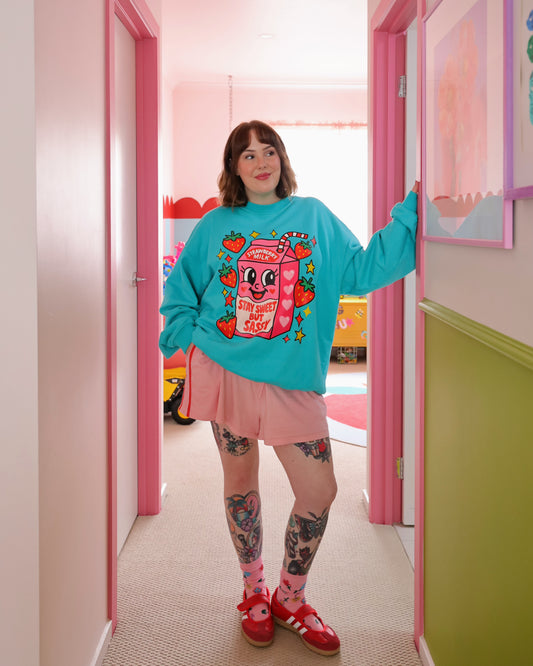 Strawberry Milk Crew Sweatshirt