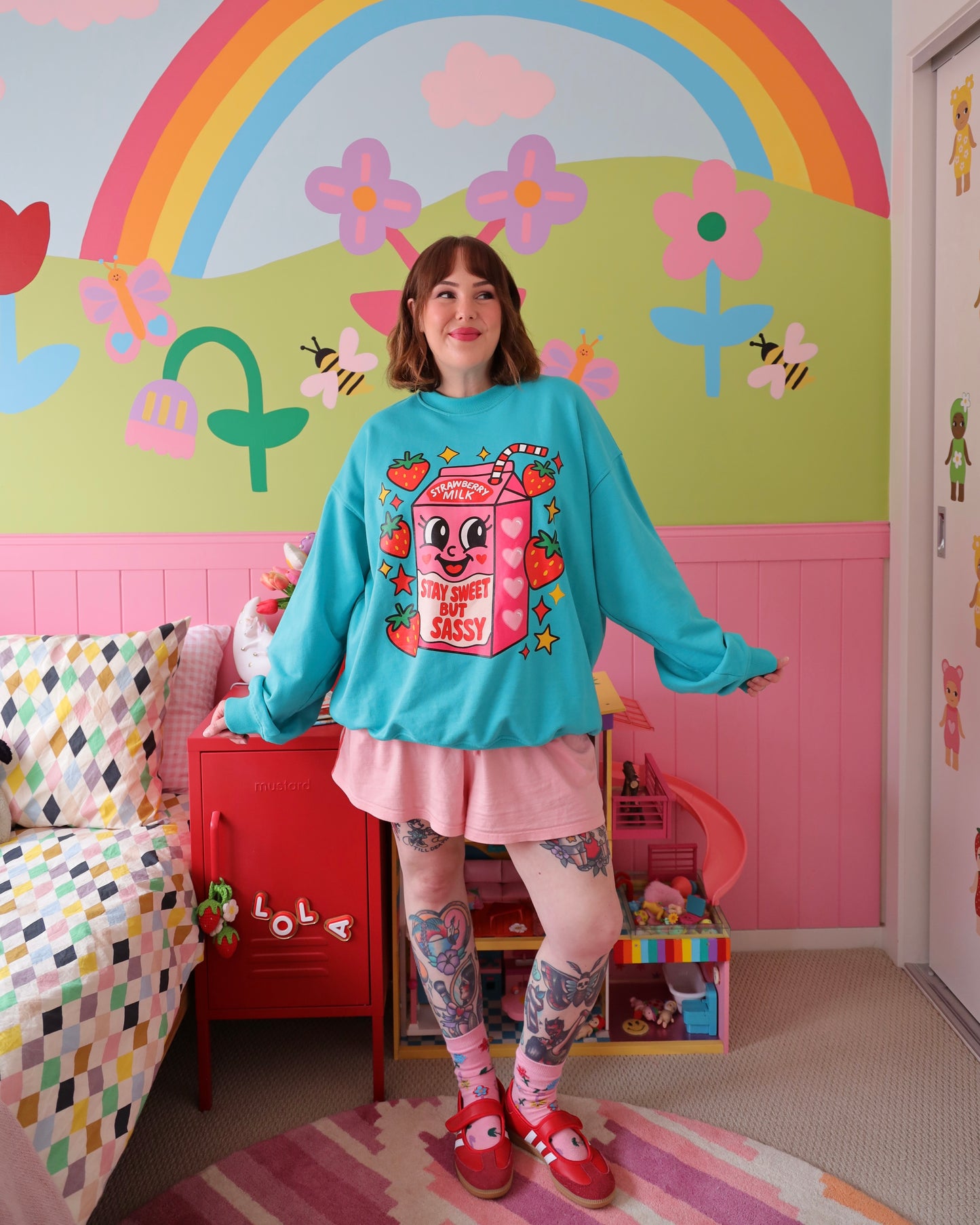 Strawberry Milk Crew Sweatshirt