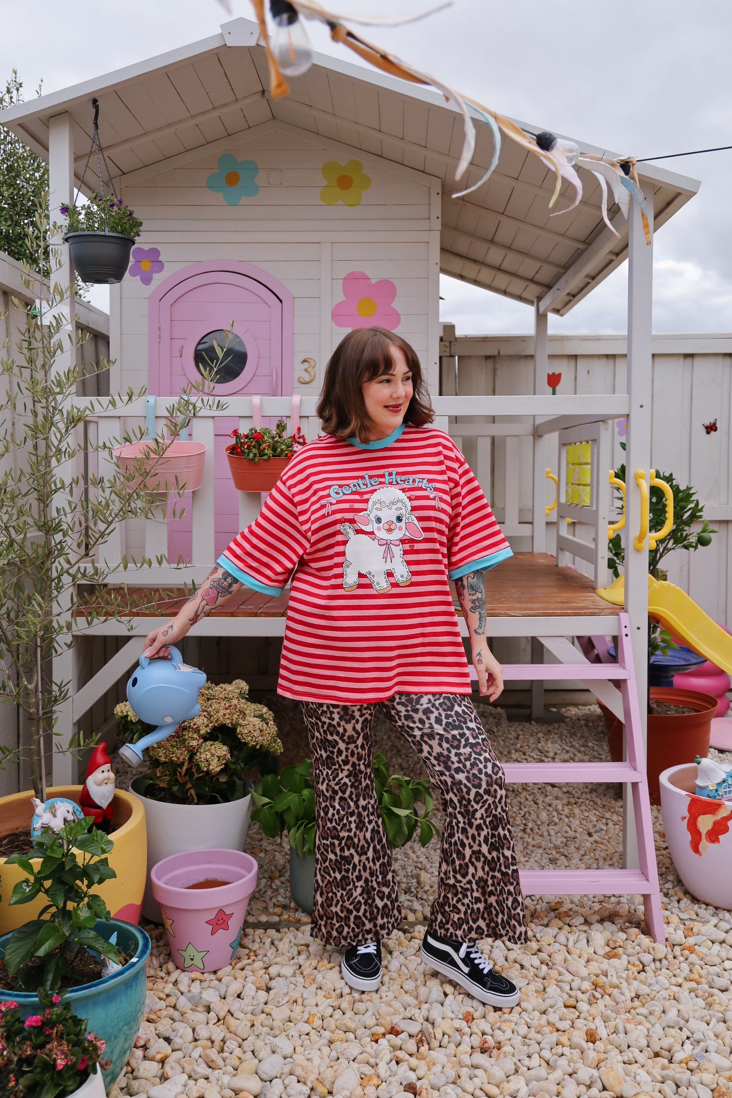 Gentle Hearts Stripe Tee( Limited edition)