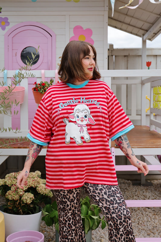 Gentle Hearts Stripe Tee( Limited edition)