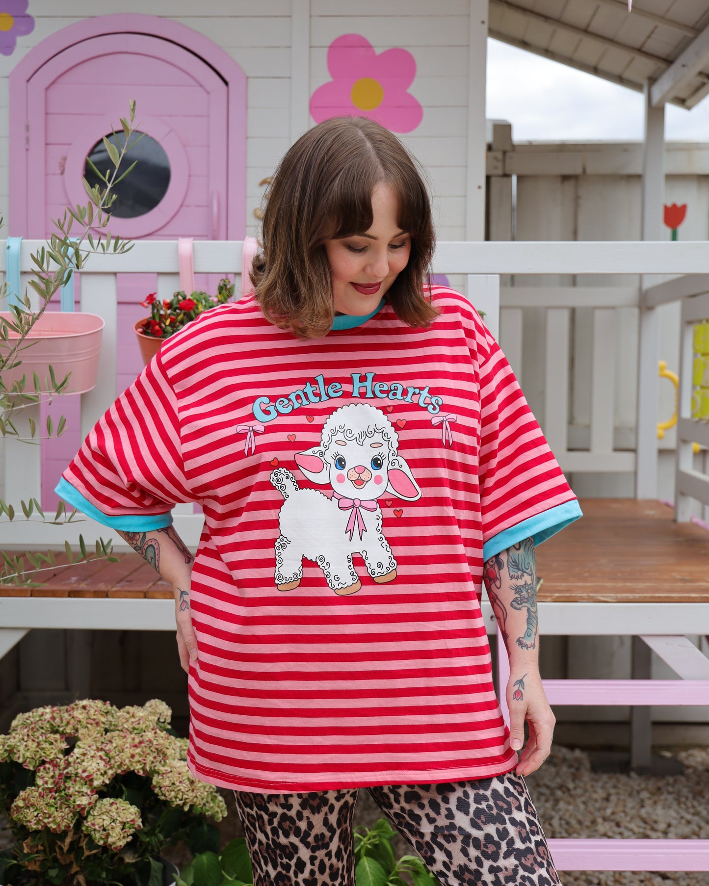Gentle Hearts Stripe Tee( Limited edition)
